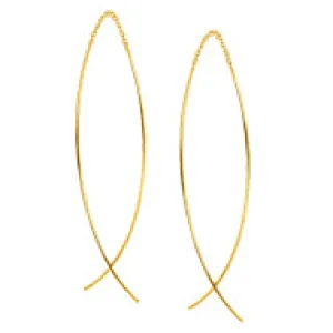 14K Curved Wire Earrings