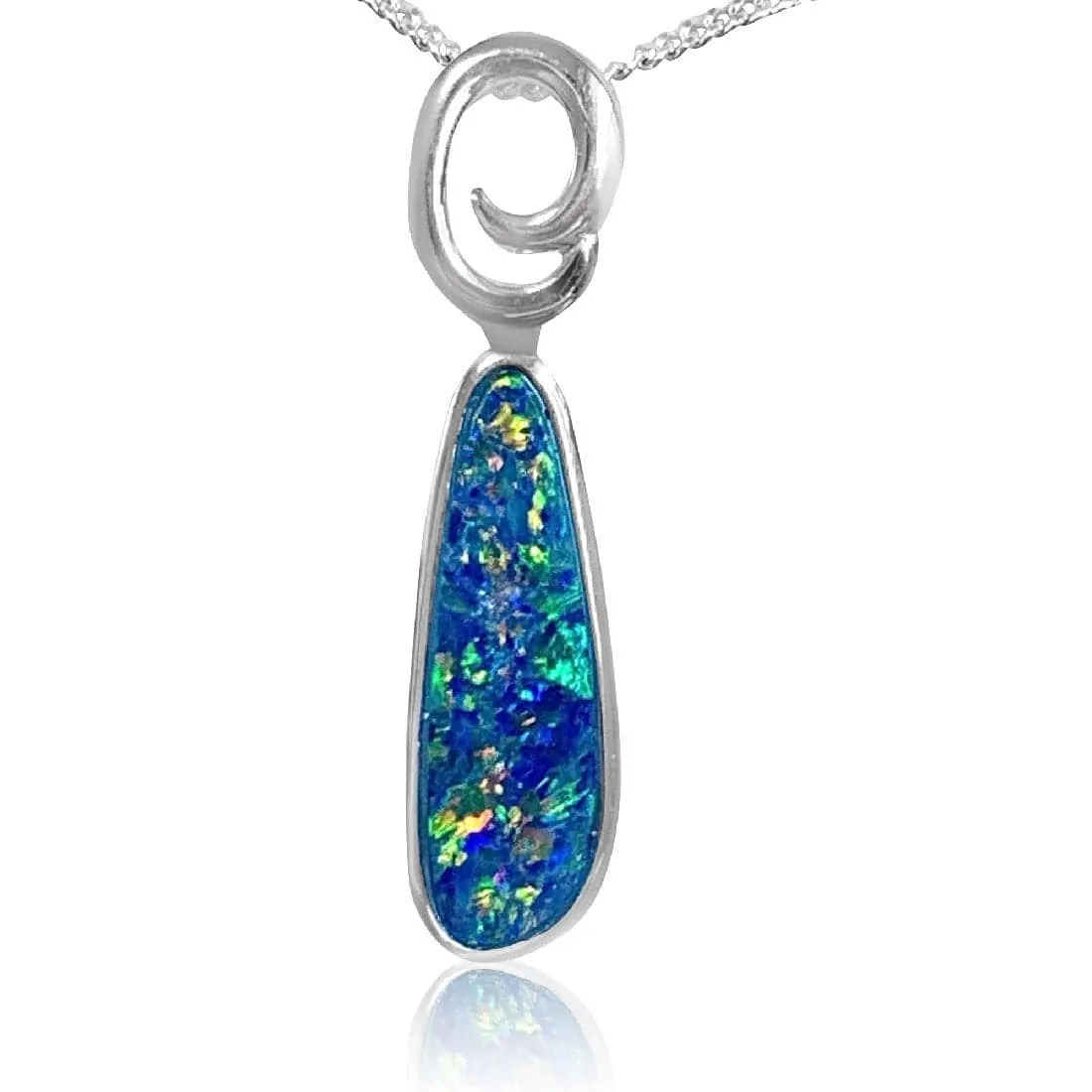 14kt White Gold Opal pendant