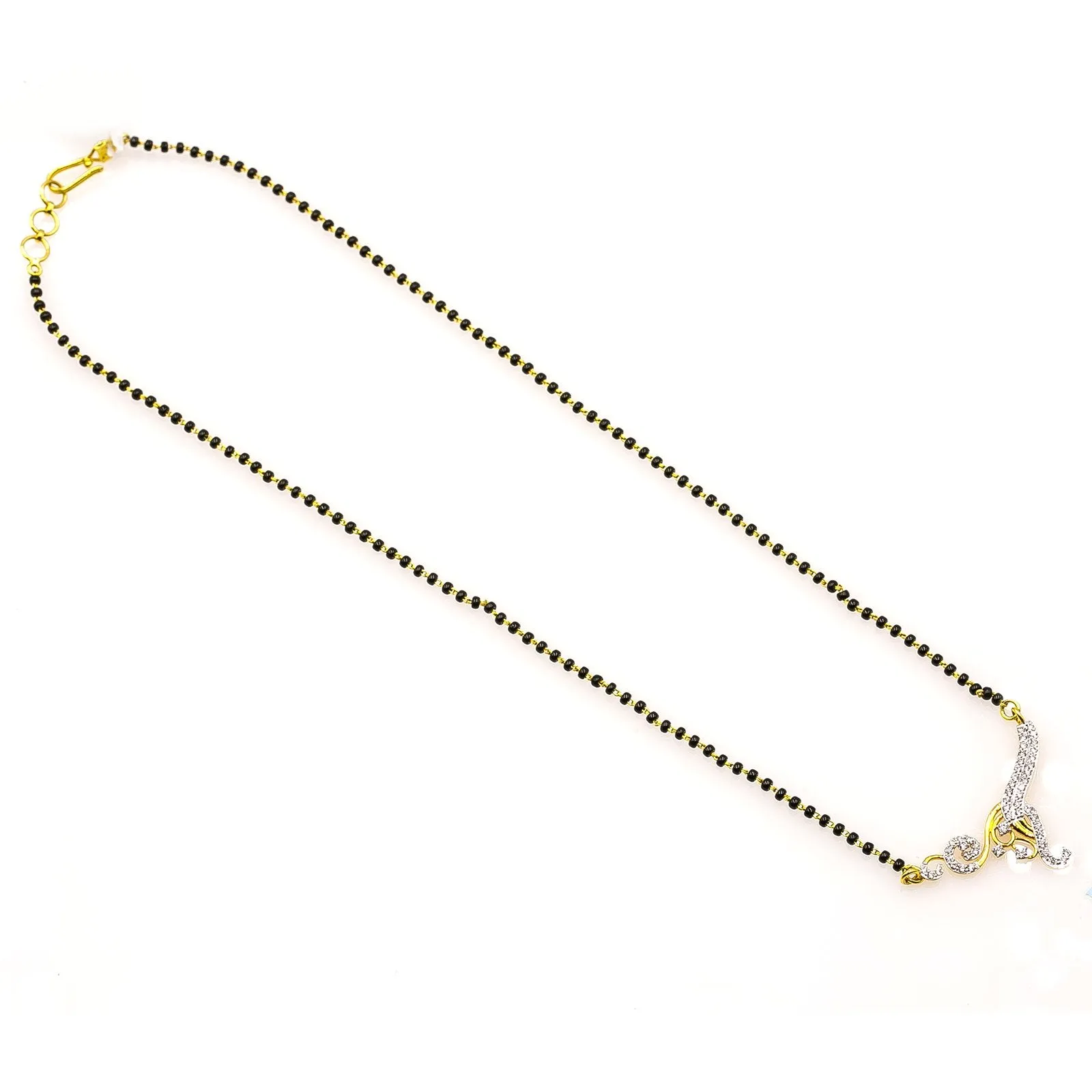 18K Yellow Gold Diamond Mangalsutra Necklace W/ 0.7ct VS-SI Diamonds