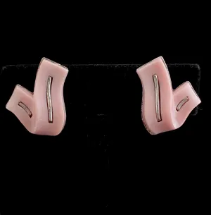 1950s Coro Pink Thermoset Earrings