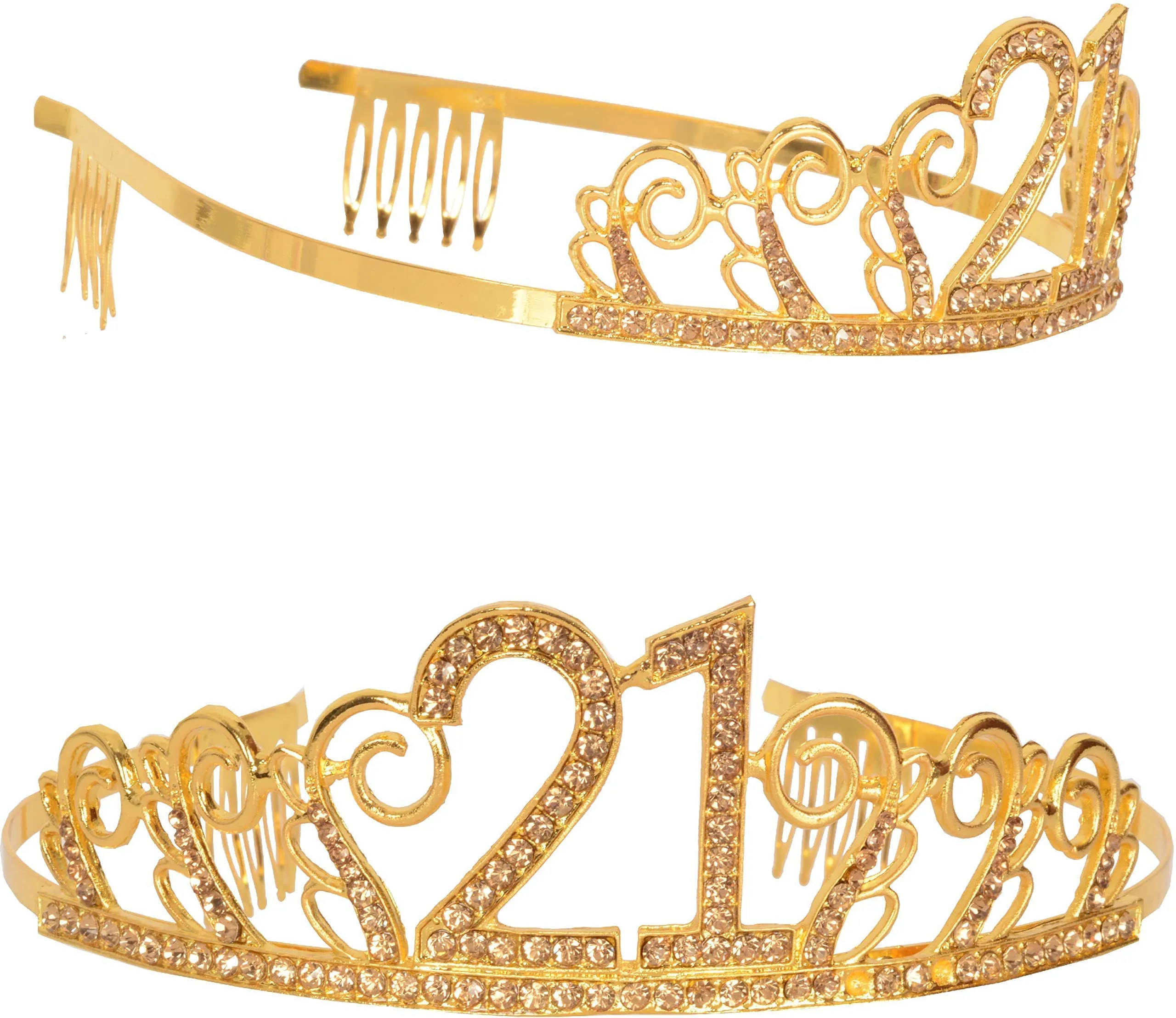 21st Birthday, Finally 21 Birthday, 21st Birthday Gifts for Her, 21 Tiara Golden, 21st