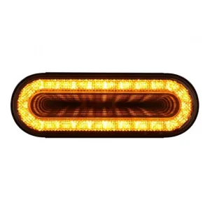 24 LED 6" Oval Mirage Turn Signal Light - Amber LED/Clear Lens