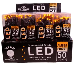 25.5' LED Amber Frost Light Set