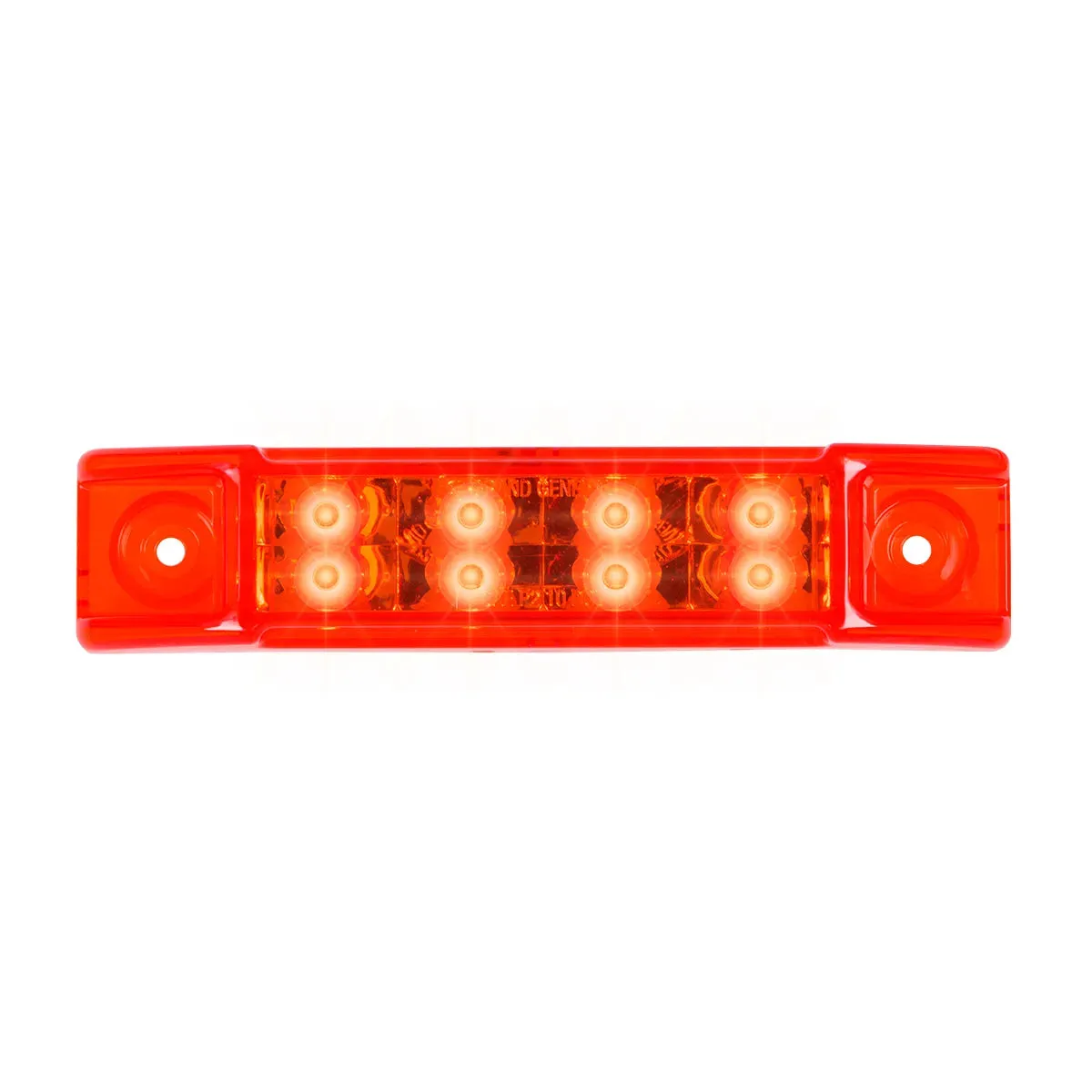 6"L RECT. PEARL RED/RED 8 LED LIGHT, HIGH/LOW 3 WIRES