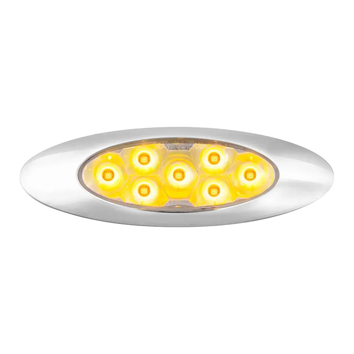 78336 ULTRA THIN PEARL Y2K AMBER/ CLEAR 7LED LIGHT,DUAL/HIGH/LOW