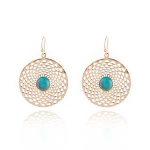 Alba Turquoise Earrings, Gold Vermeil