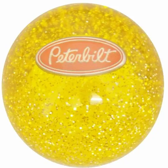 Amber Peterbilt Glitter Brake Knob