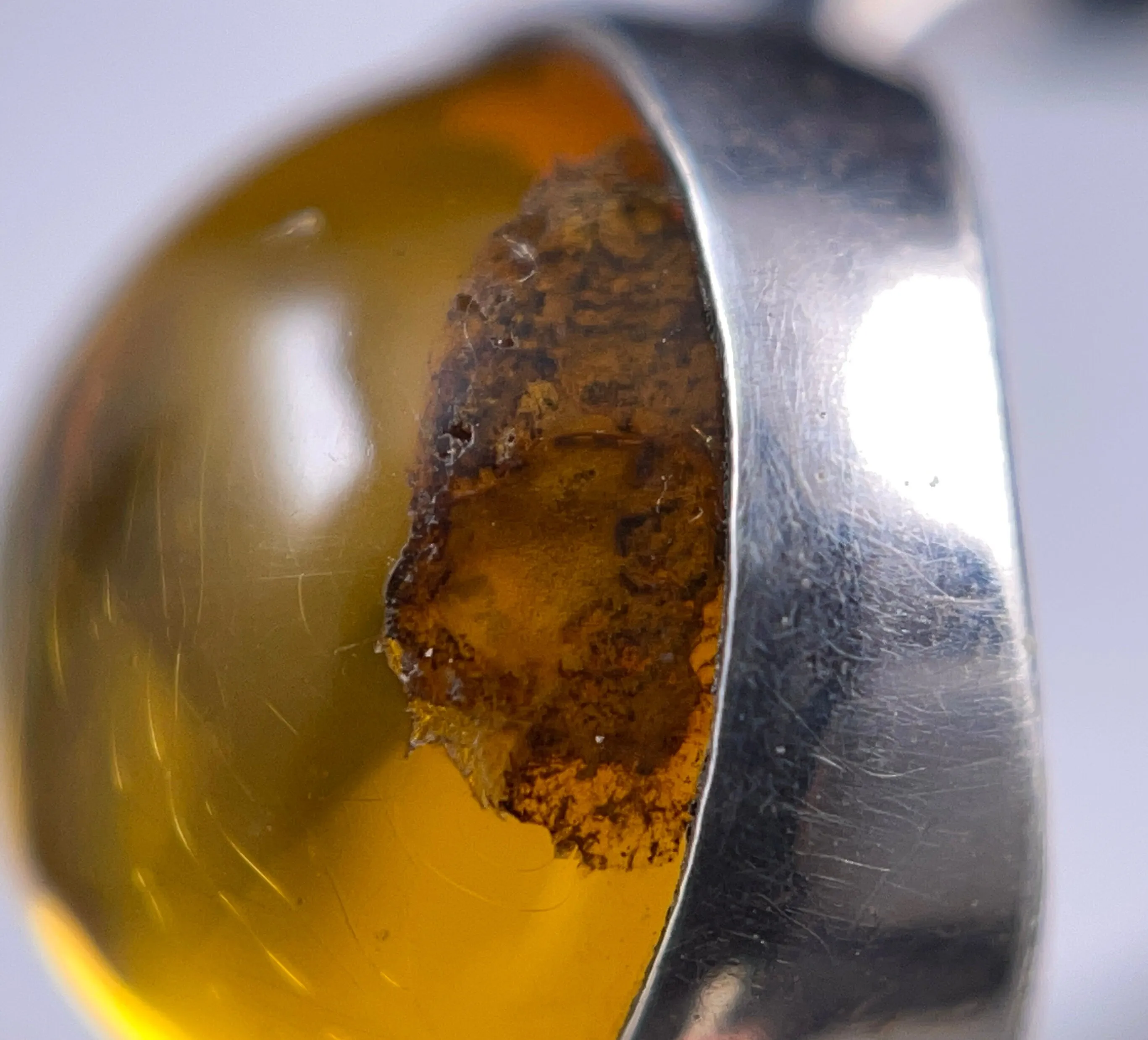 AMBER Ring - Sterling Silver, Size 8 - Amber Stone, Crystal Ring, Handmade Jewelry, Healing Crystals and Stones, 52650