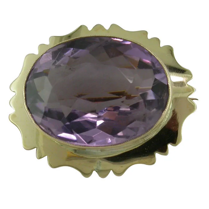 Amethyst Brooch