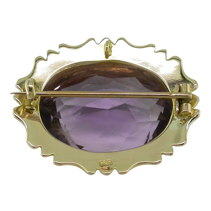 Amethyst Brooch