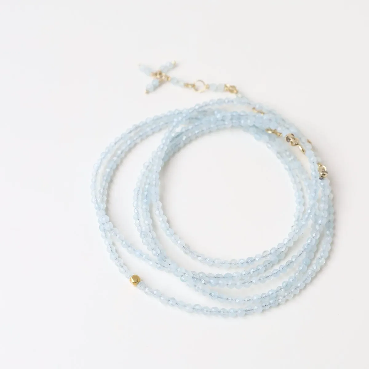 Aquamarine Wrap Bracelet & Necklace