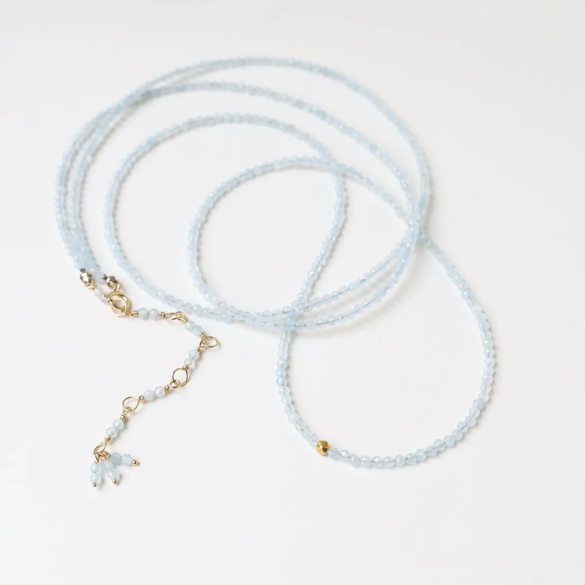 Aquamarine Wrap Bracelet & Necklace