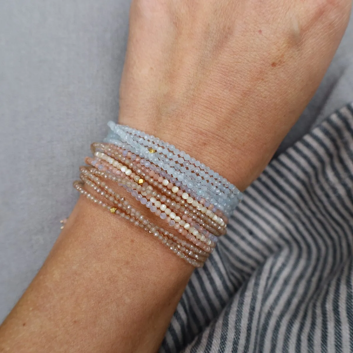 Aquamarine Wrap Bracelet & Necklace