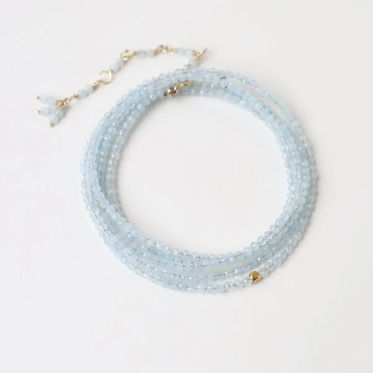 Aquamarine Wrap Bracelet & Necklace