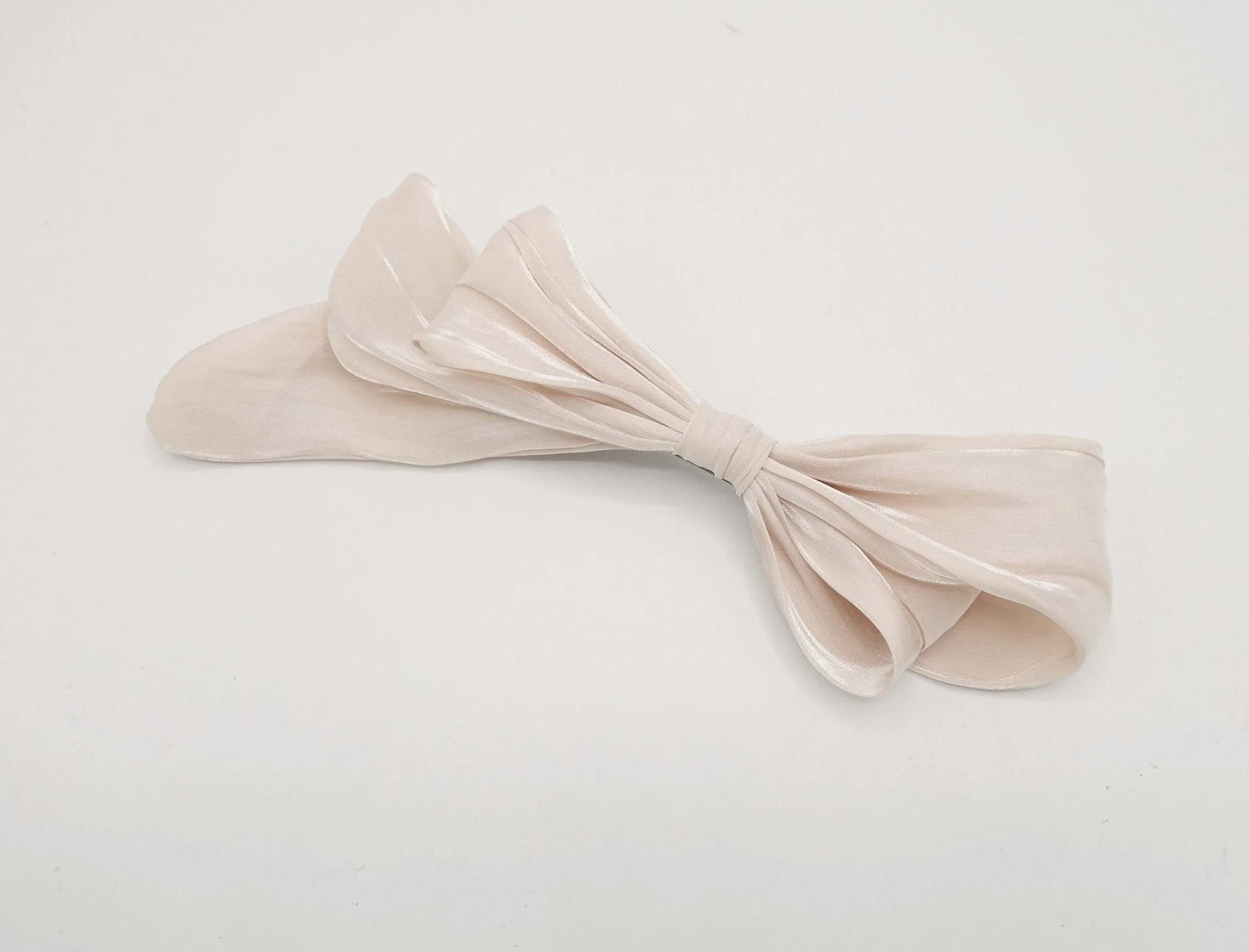 asymmetric organza hair bow stylish hair accessory for women