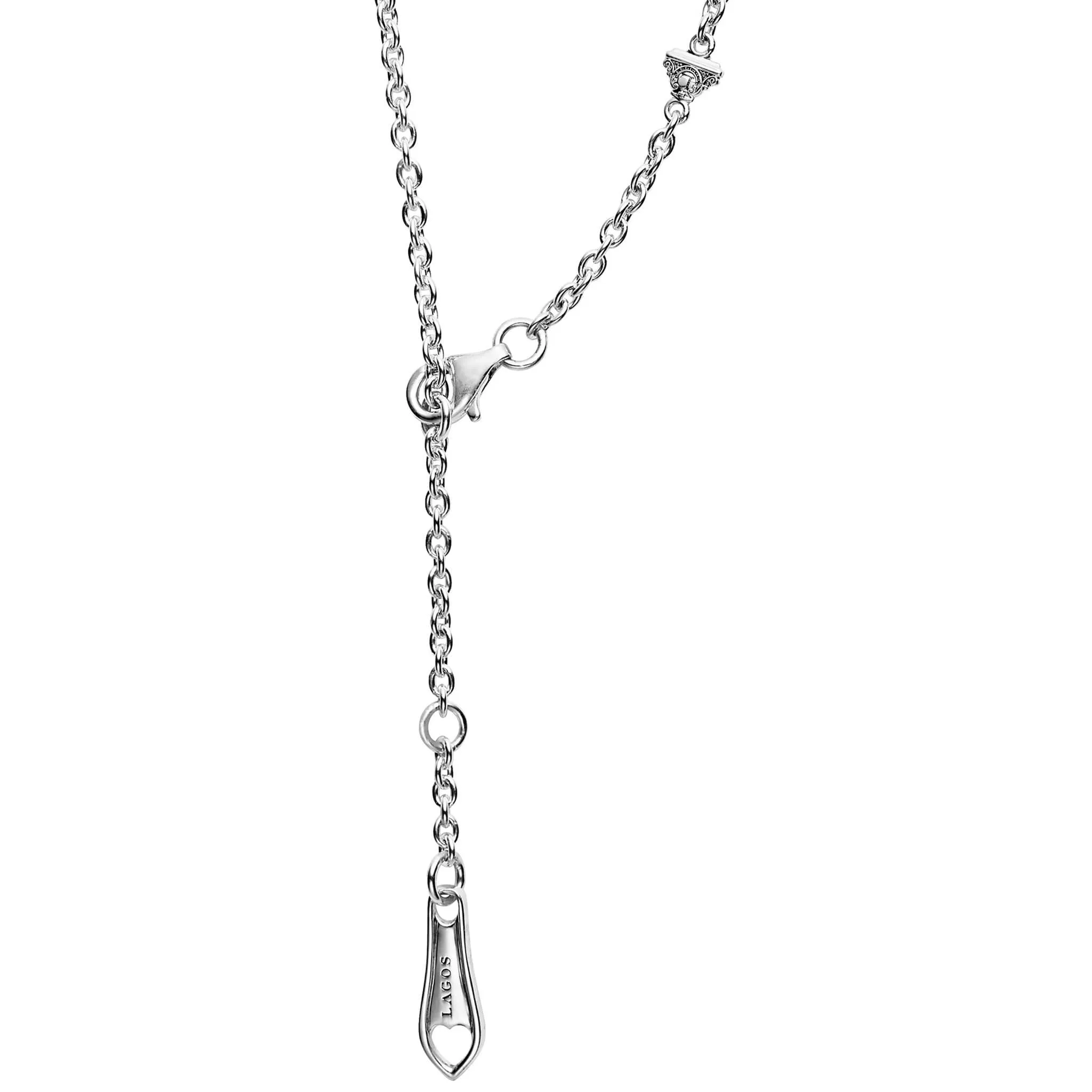 Beloved Caviar Key Diamond Pendant Necklace