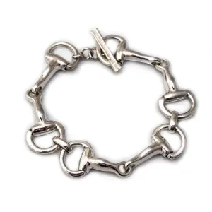 Bette Heavy Snaffle Horse Bit Bracelet Sterling Silver