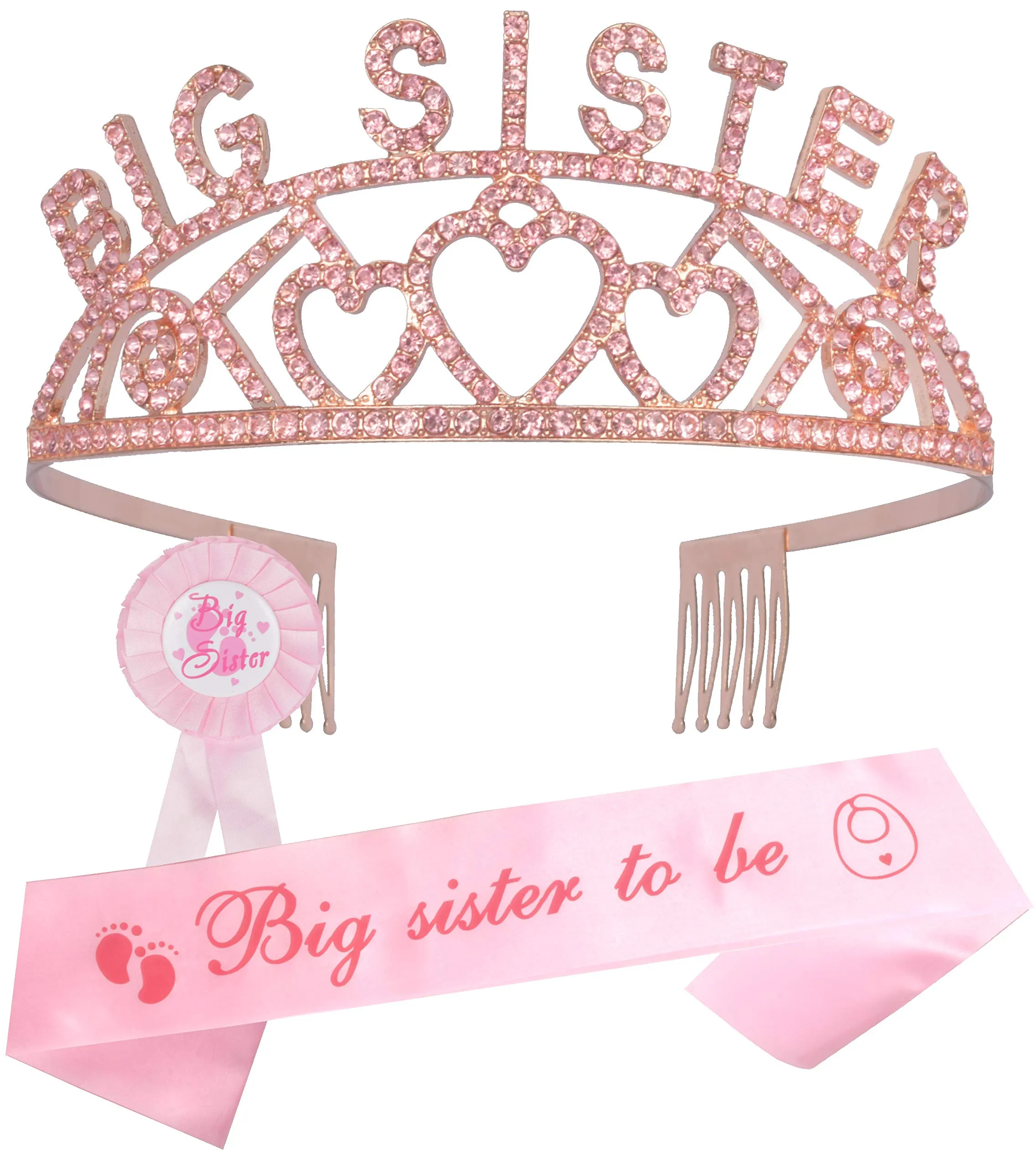 Big Sister Big Sister Crown Sash And Pin, I Am Going To Be Big Sister Tiara, Daughter