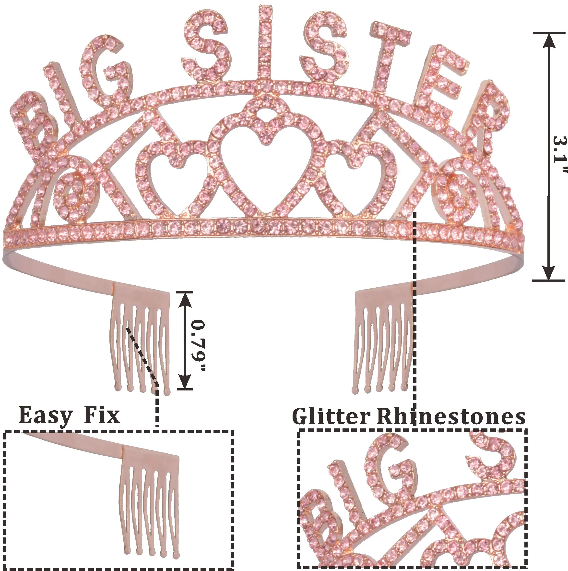 Big Sister Big Sister Crown Sash And Pin, I Am Going To Be Big Sister Tiara, Daughter