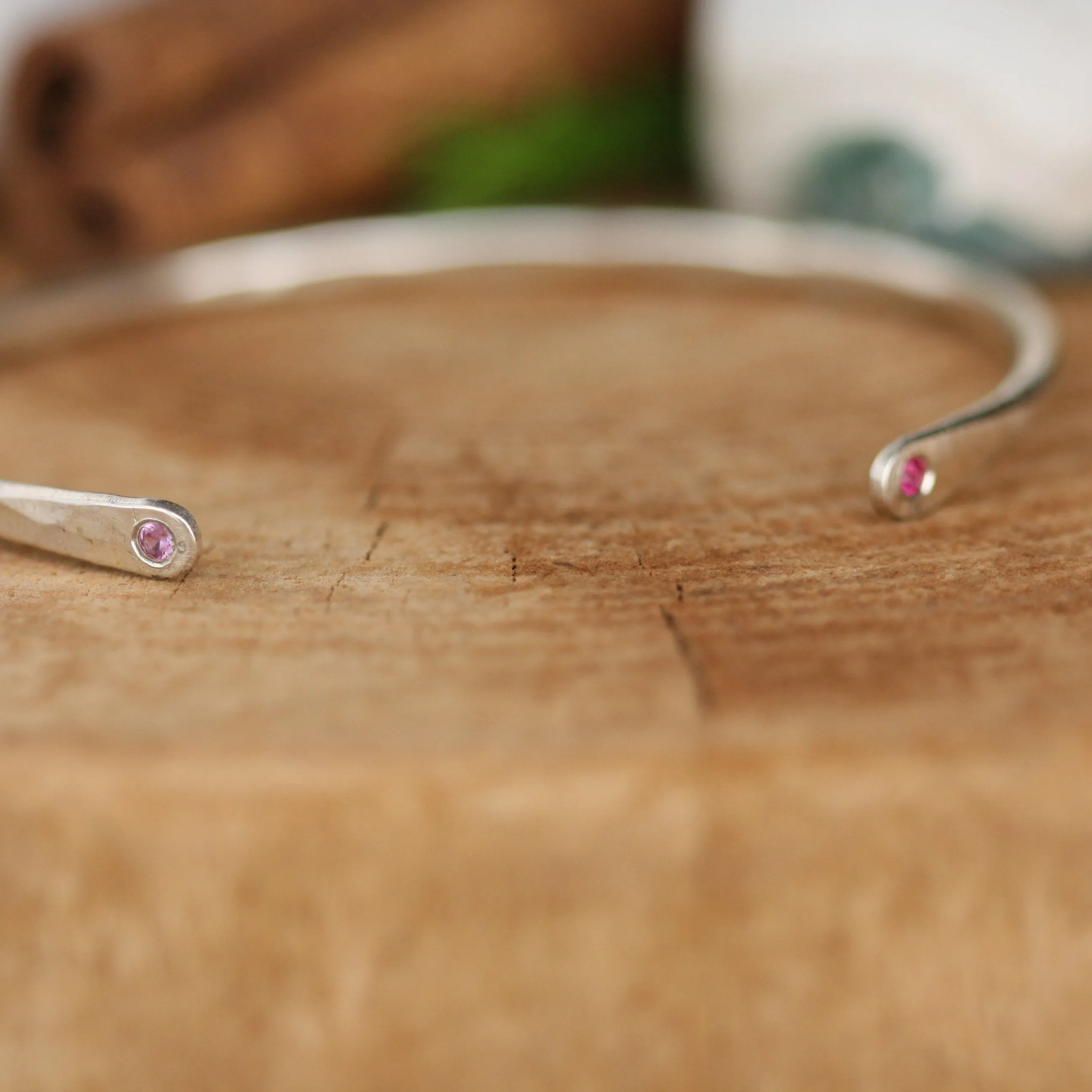 Birthstone Stacking Cuff Bracelet