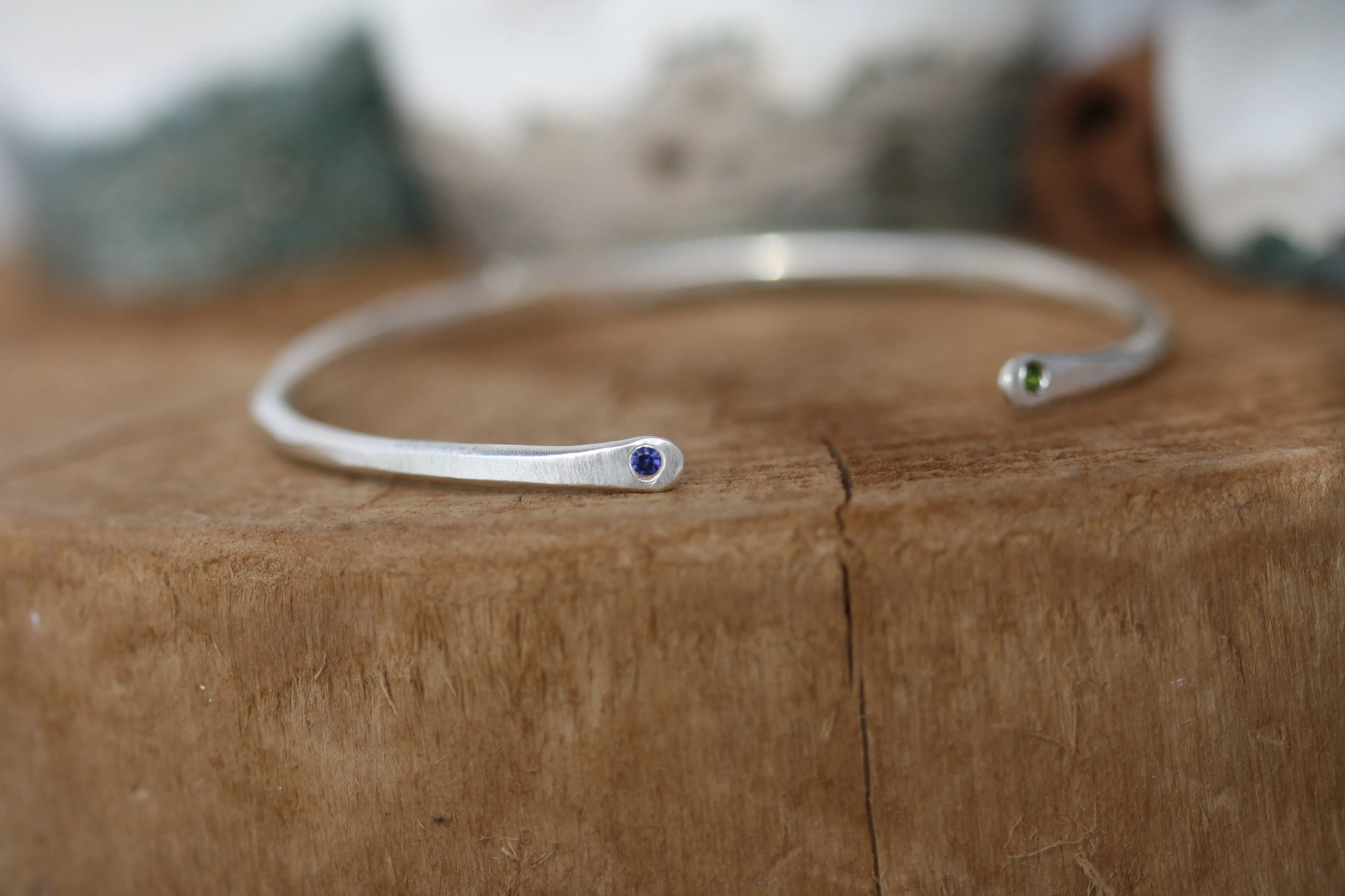 Birthstone Stacking Cuff Bracelet