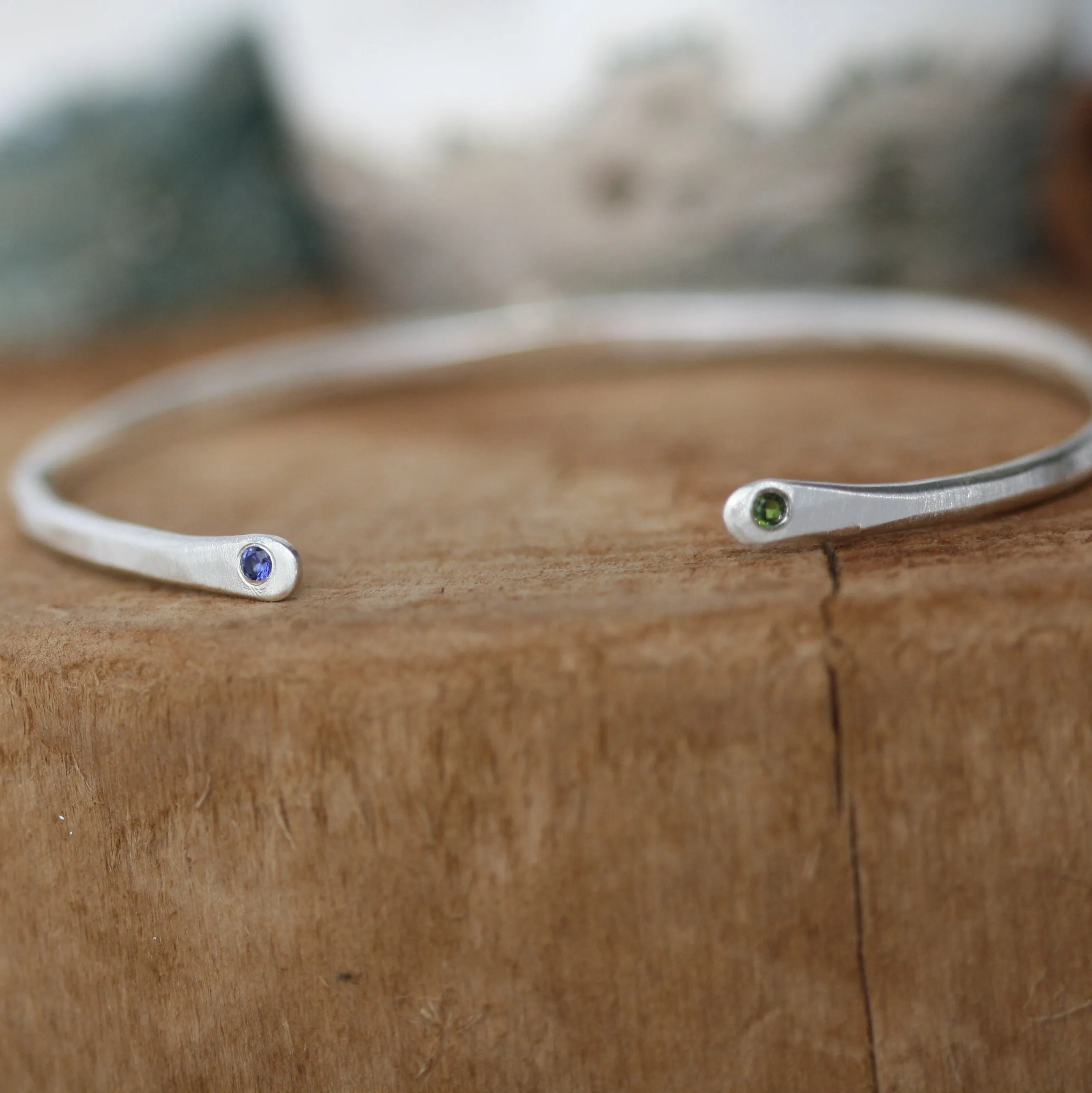 Birthstone Stacking Cuff Bracelet