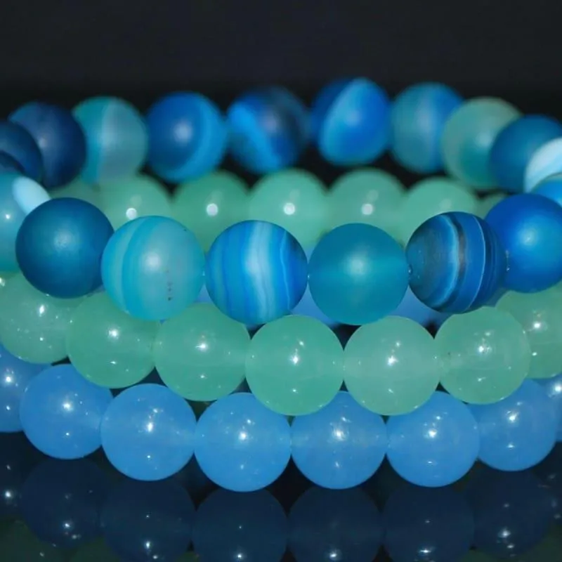 Brazilian Aquamarine Gemstone Men's Bracelets