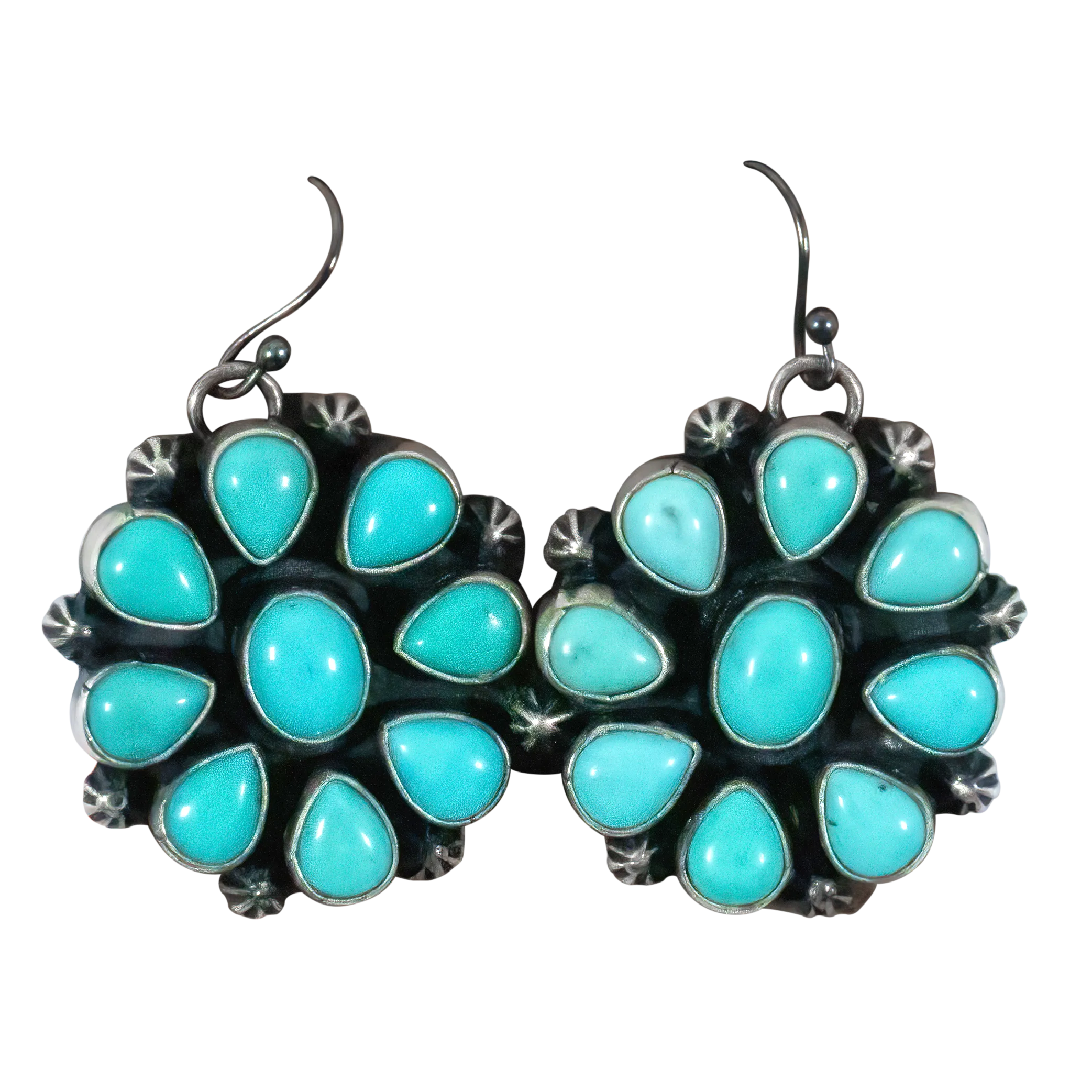 Campitos Turquoise Cluster Earrings | Artisan Handmade