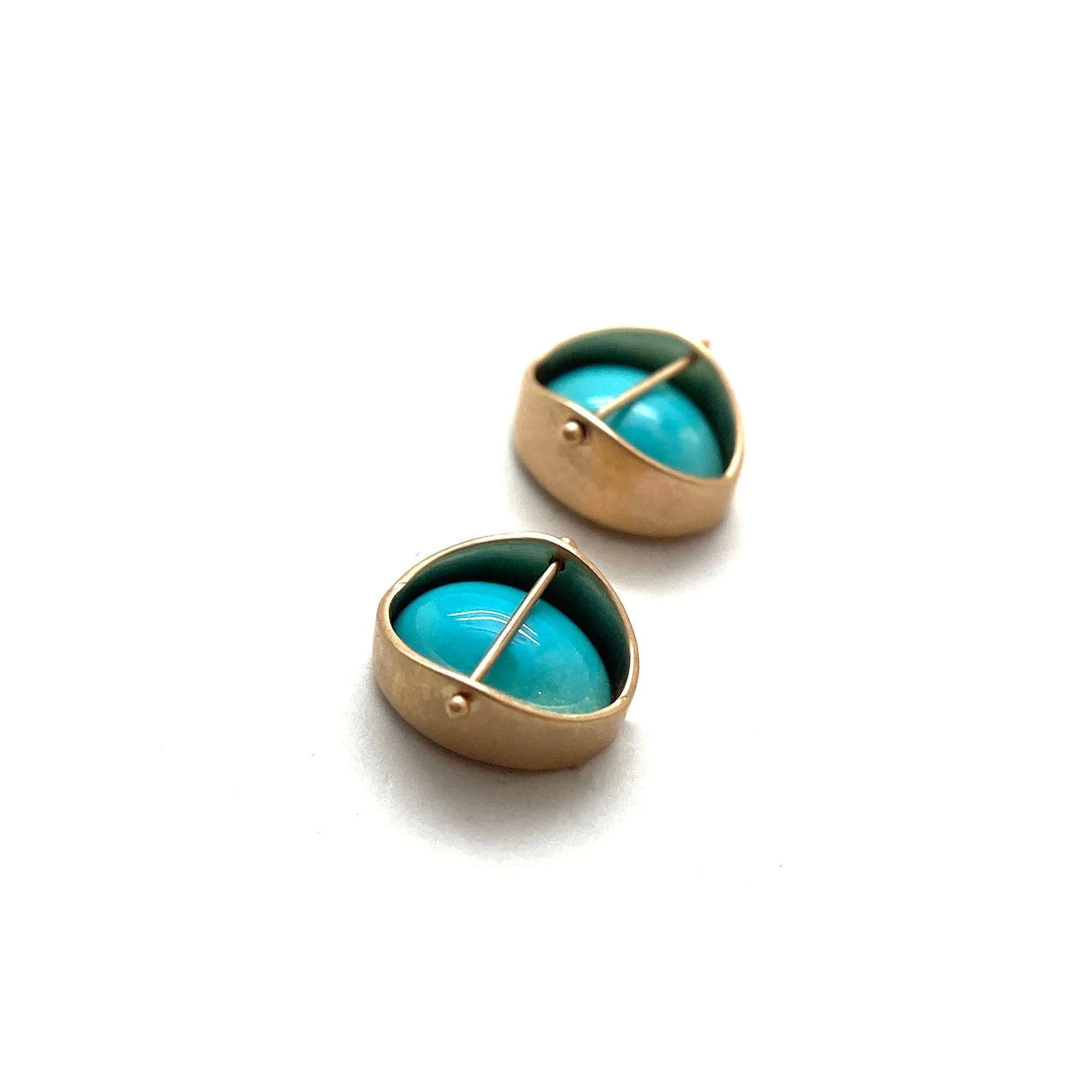 Captured Turquoise Studs