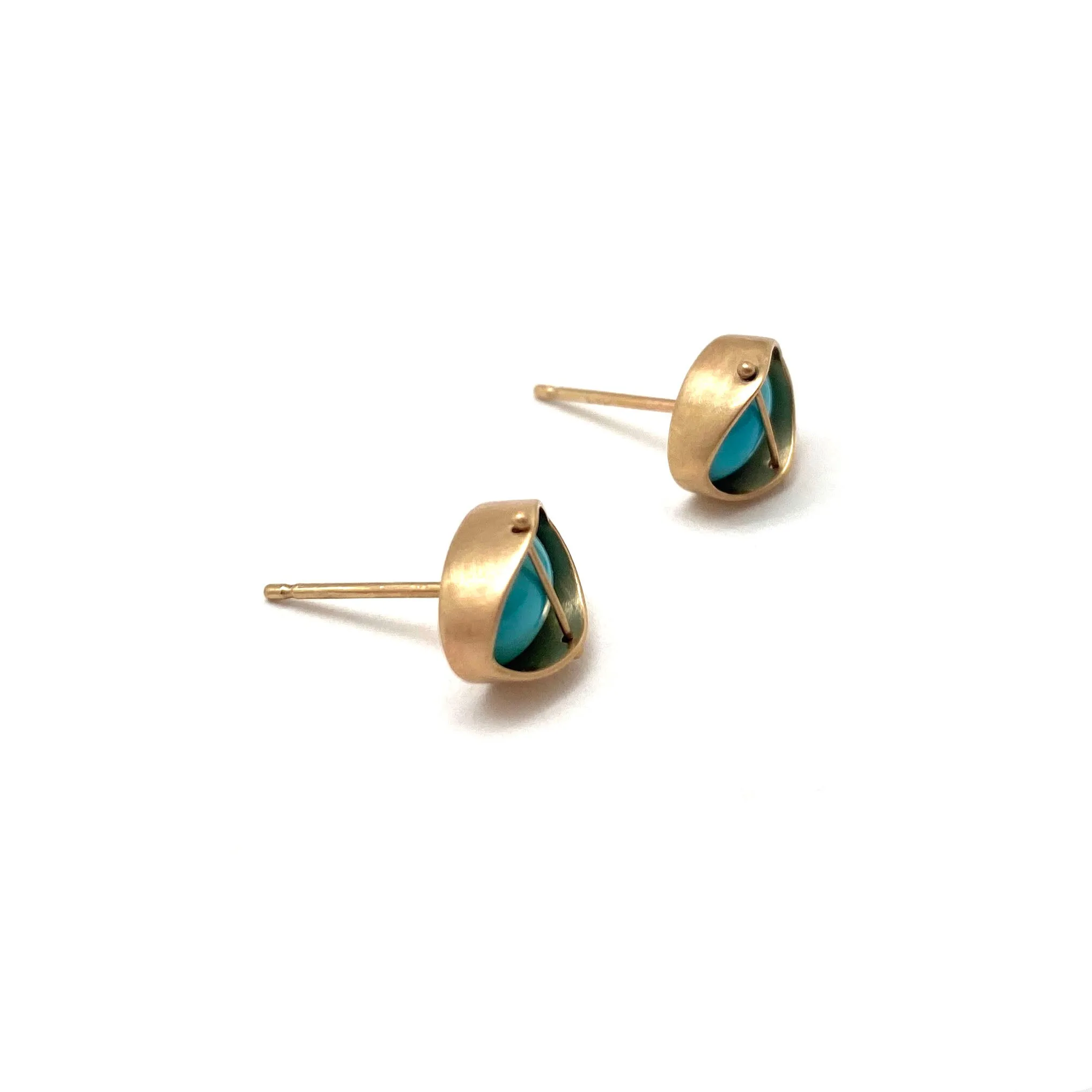 Captured Turquoise Studs