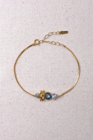 Chan Luu Aquamarine Gold Meso Bracelet