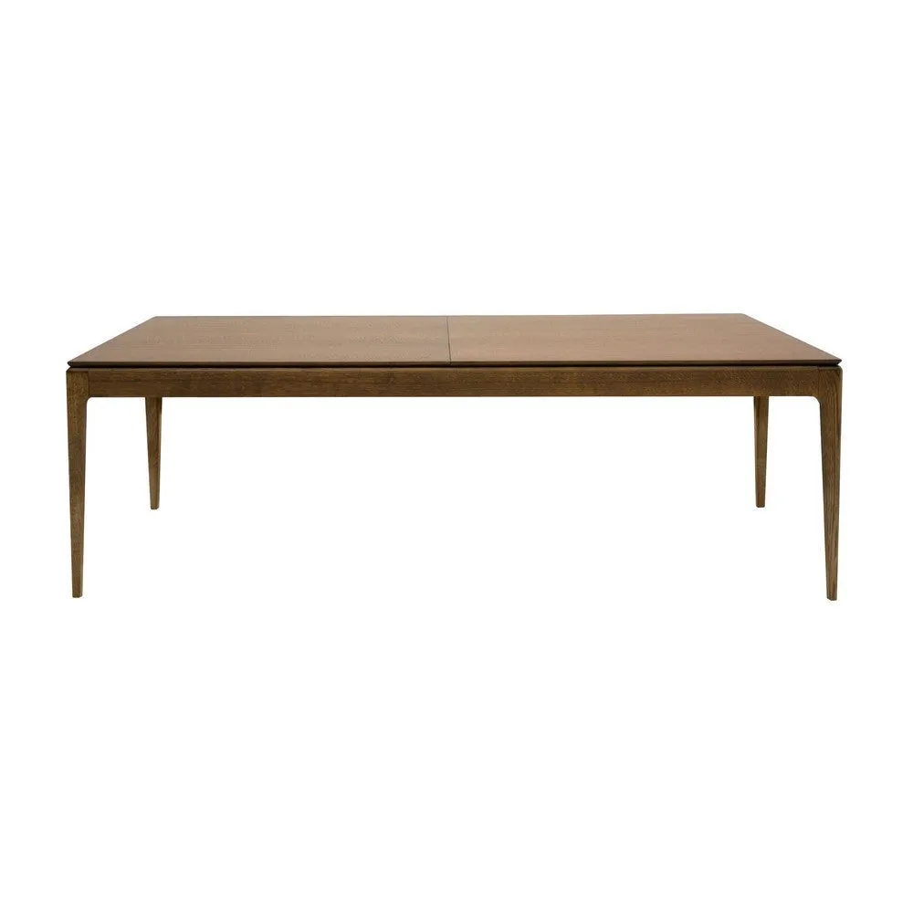 Cid Tiara 96-127 Inch Extendable Dining Table, Rectangular, Brown Oak Wood By Casagear Home