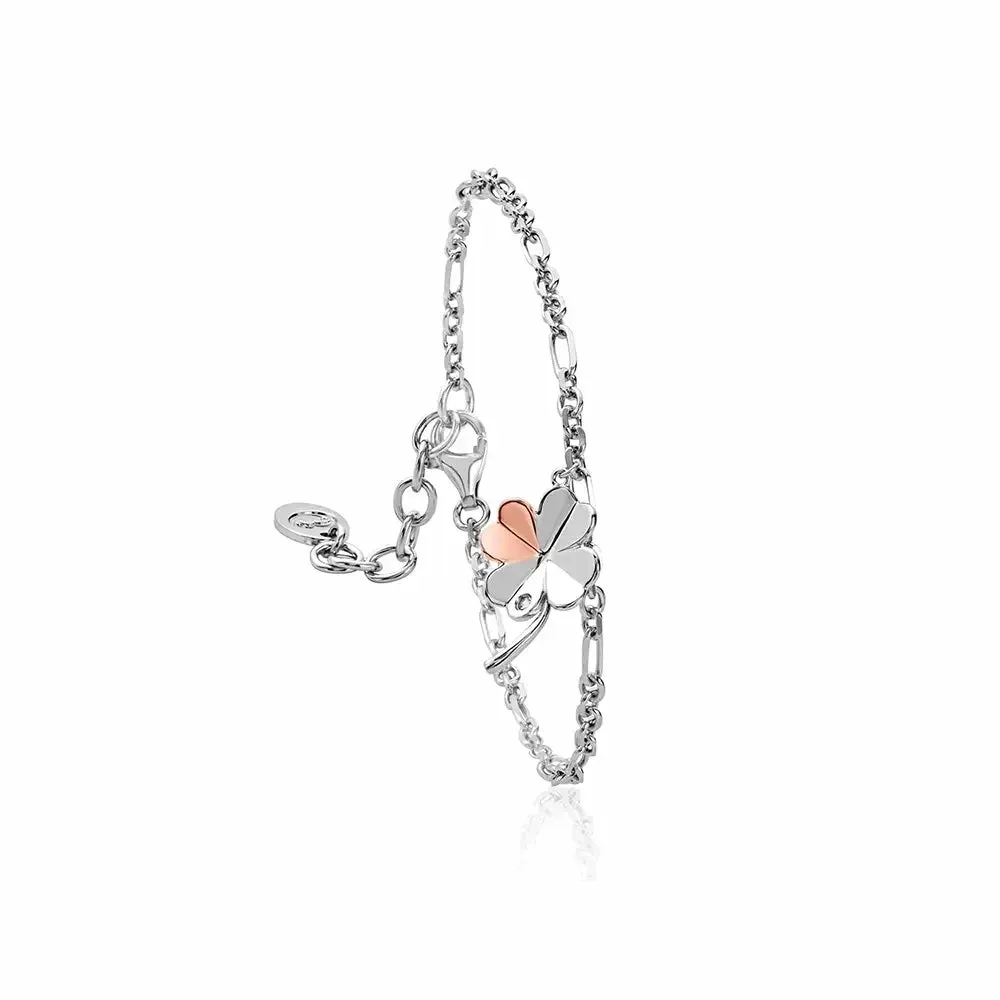 Clogau Pob Lwc Silver and Rose Clover Bracelet 3SLCL0607