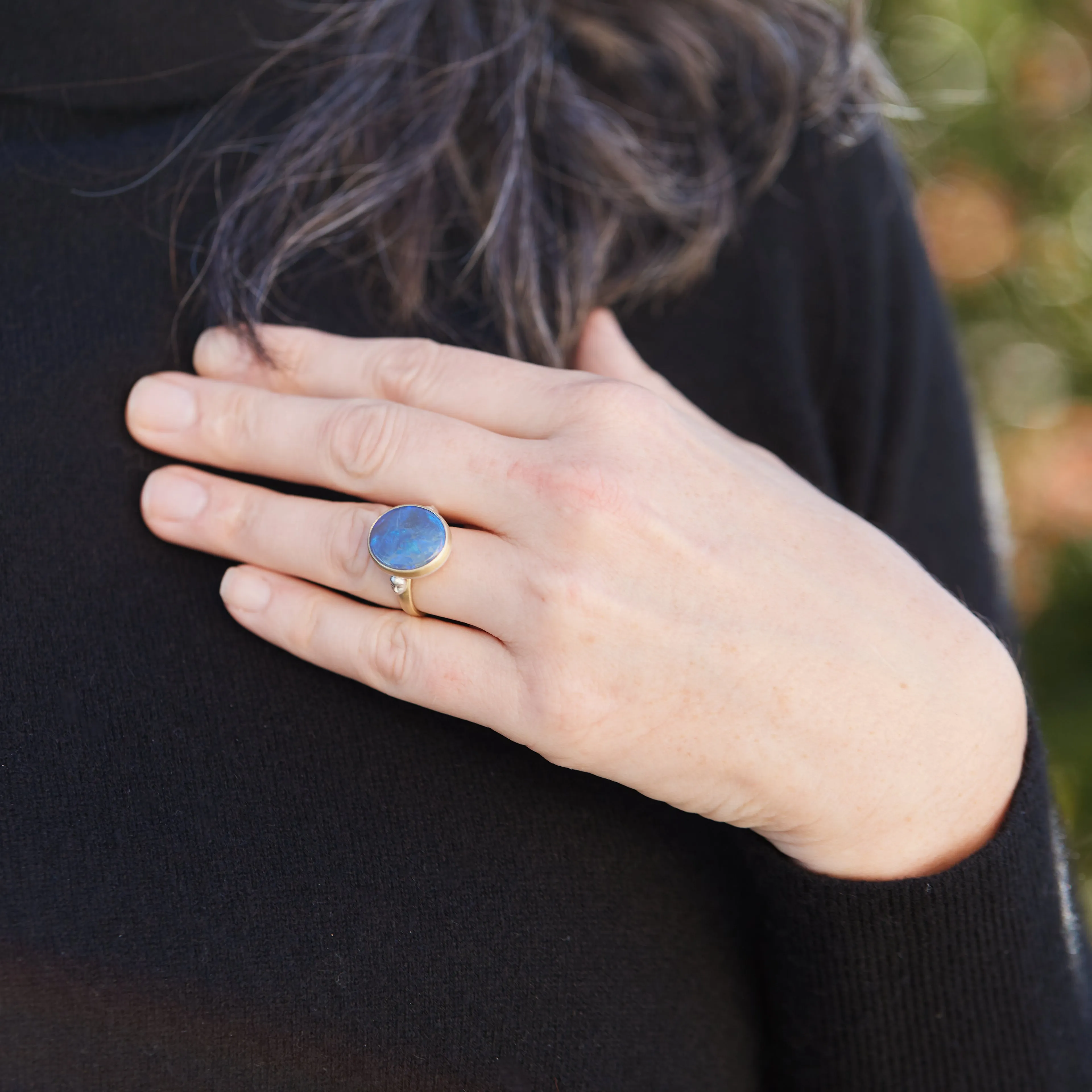 Cosmic Fae Opal Cameo Ring