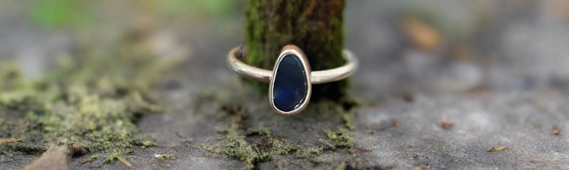 DeCorte Silver Boulder Opal Ring Set In Sterling Silver- Size 7