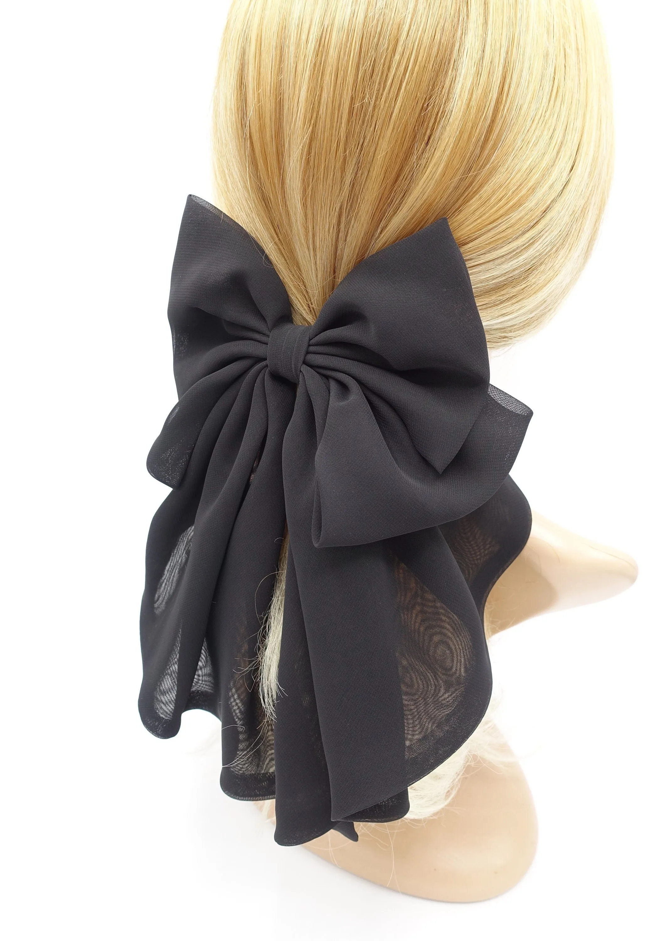 dress hair bow, suit hair bow, chiffon hair bow, designer hair bow for women