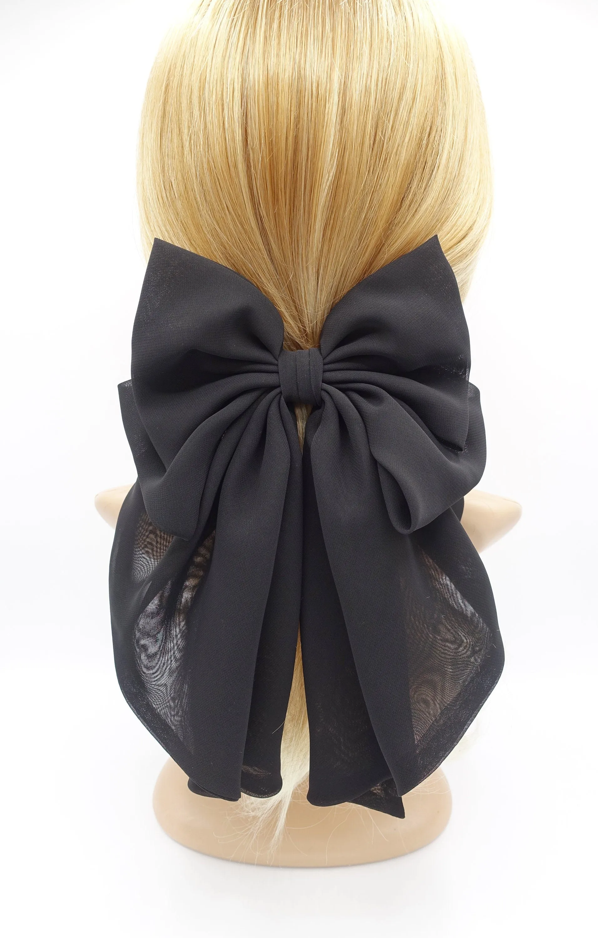 dress hair bow, suit hair bow, chiffon hair bow, designer hair bow for women