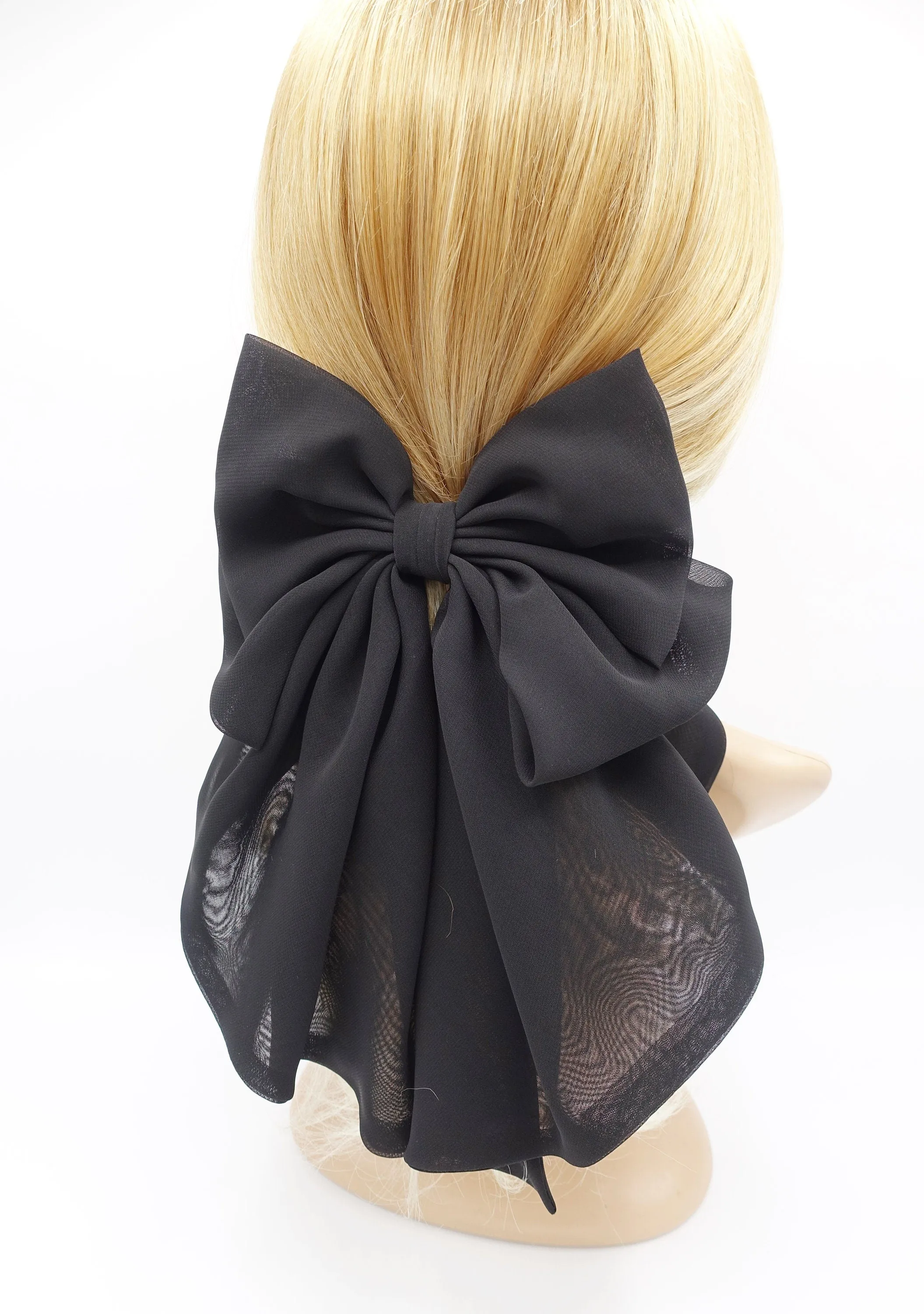 dress hair bow, suit hair bow, chiffon hair bow, designer hair bow for women