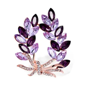 Fashion Rhinestones Bauhinia Flower Brooch