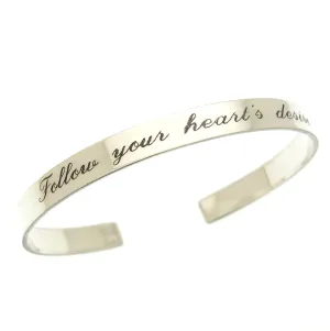 Follow Your Heart Engraved Bracelet