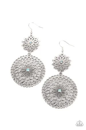 Garden Mantra - Blue Earrings - Paparazzi Accessories