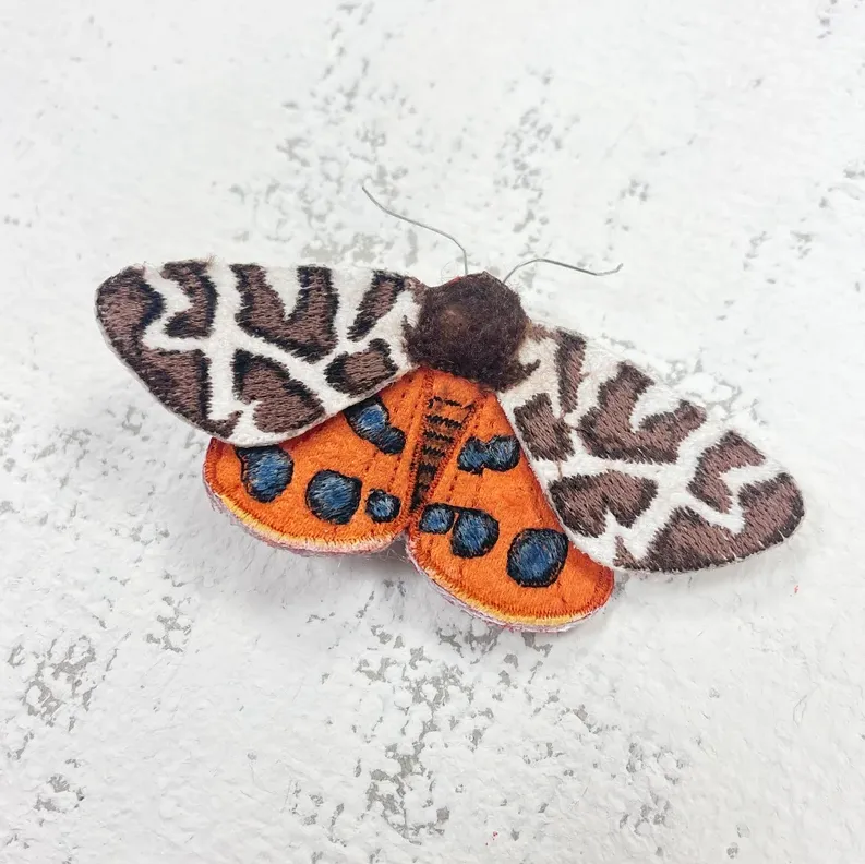 Garden Tiger Moth Brooch