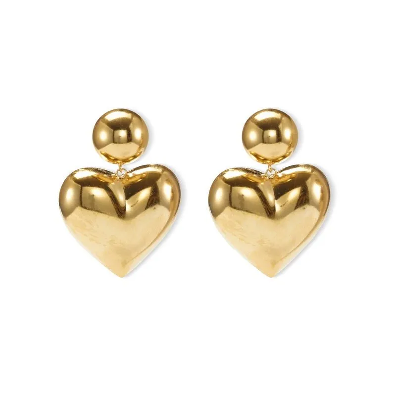 Gigi Heart Earrings in Gold