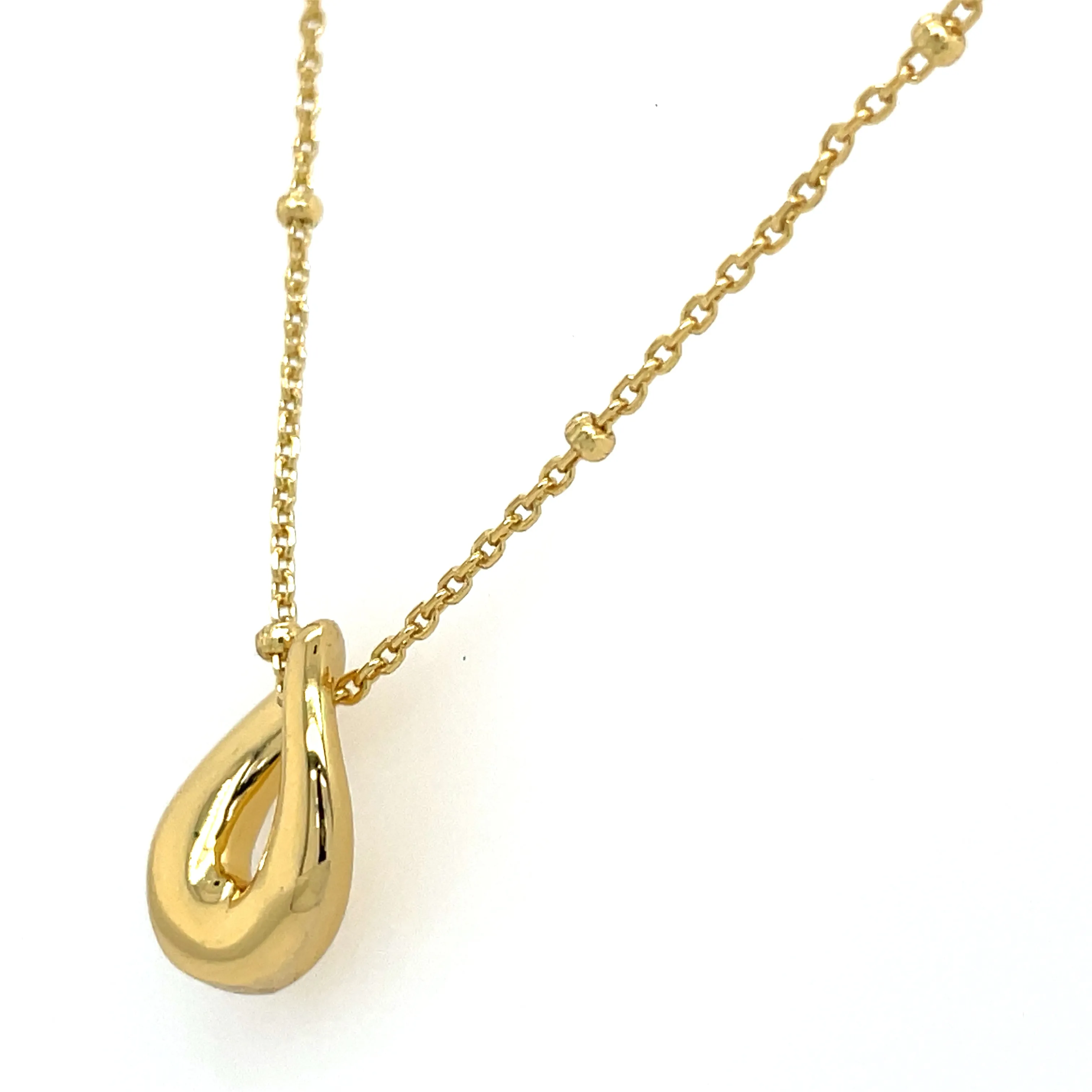 Golden Twisted Chunky Pendant