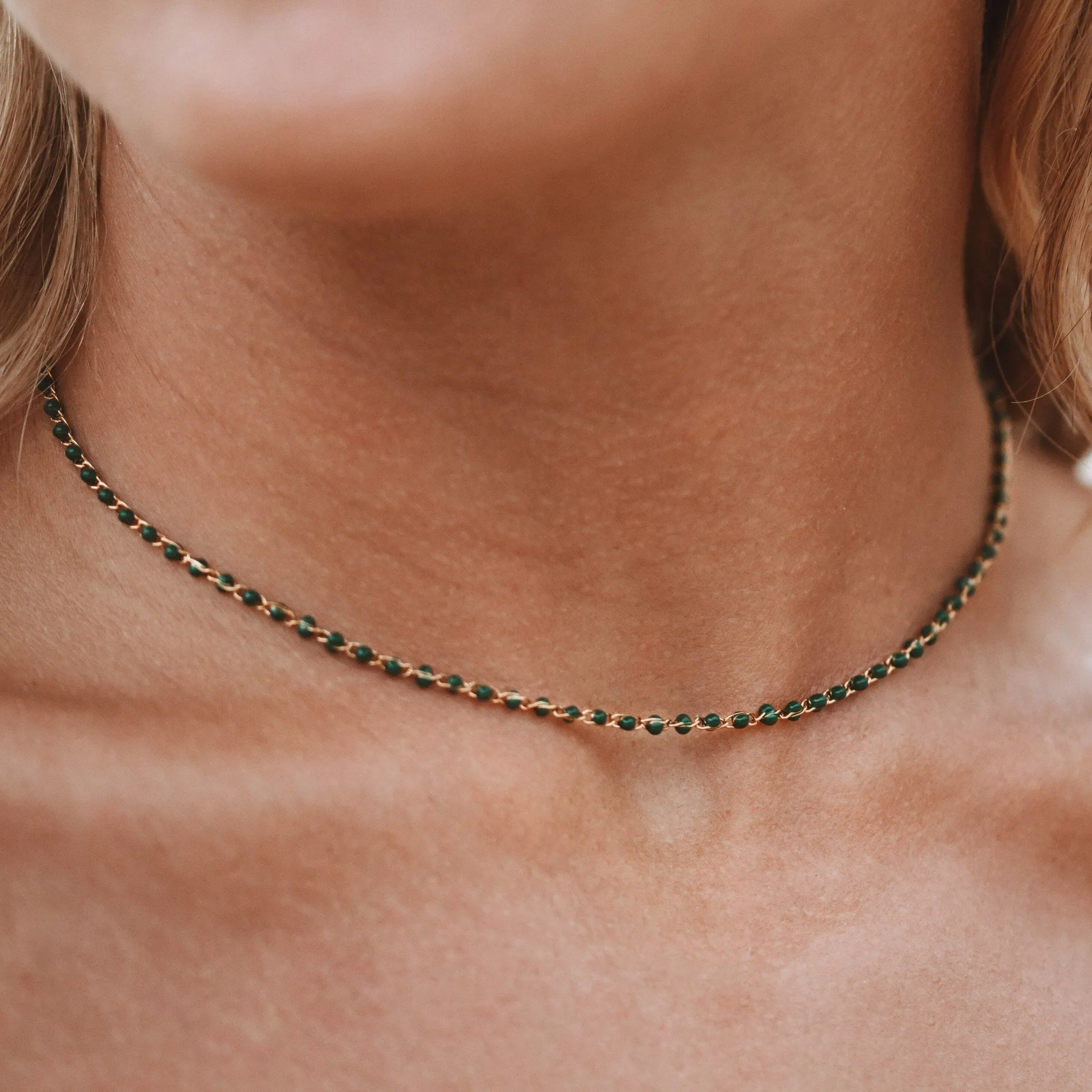 Green Beaded Choker