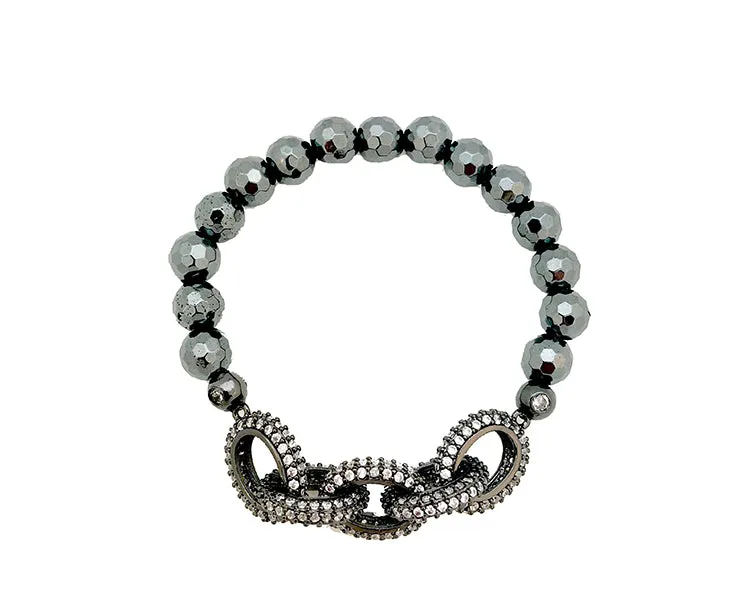 Hematite CZ Bling bracelets