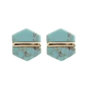 Hexagon Stud Earrings