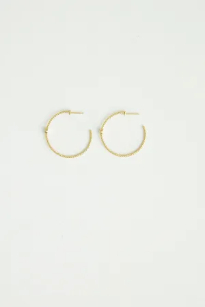 Leslie Francesca Twist Opal Gold Hoops