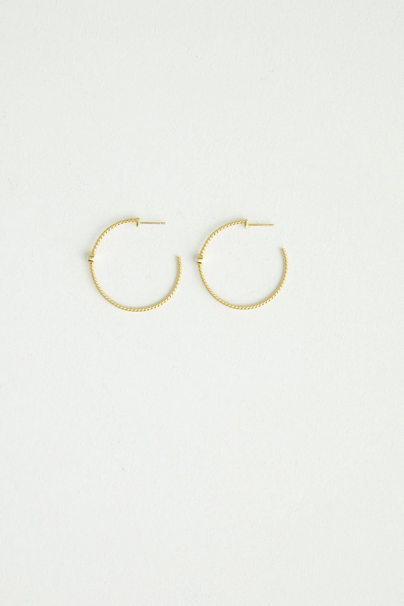 Leslie Francesca Twist Opal Gold Hoops