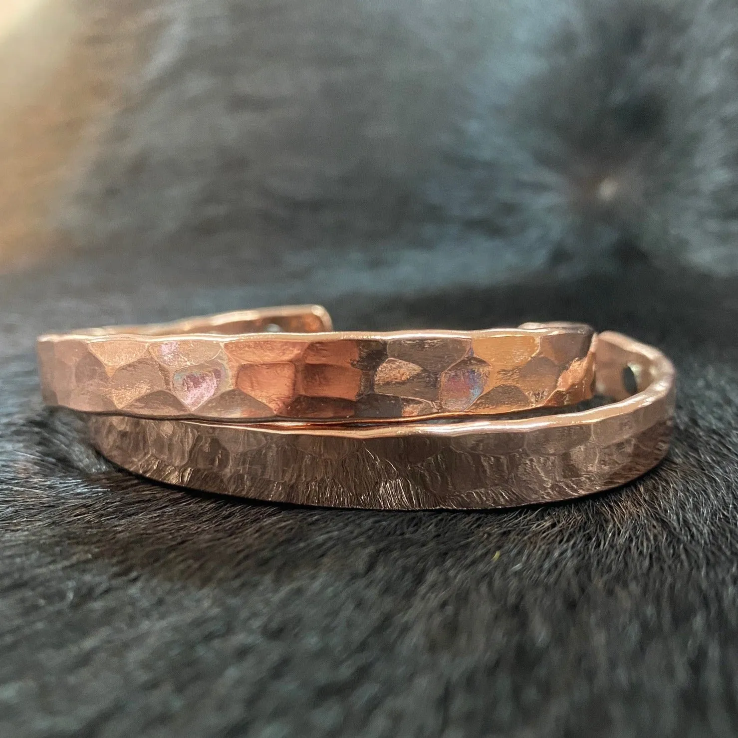 Magnetic Copper Cuff | Textured